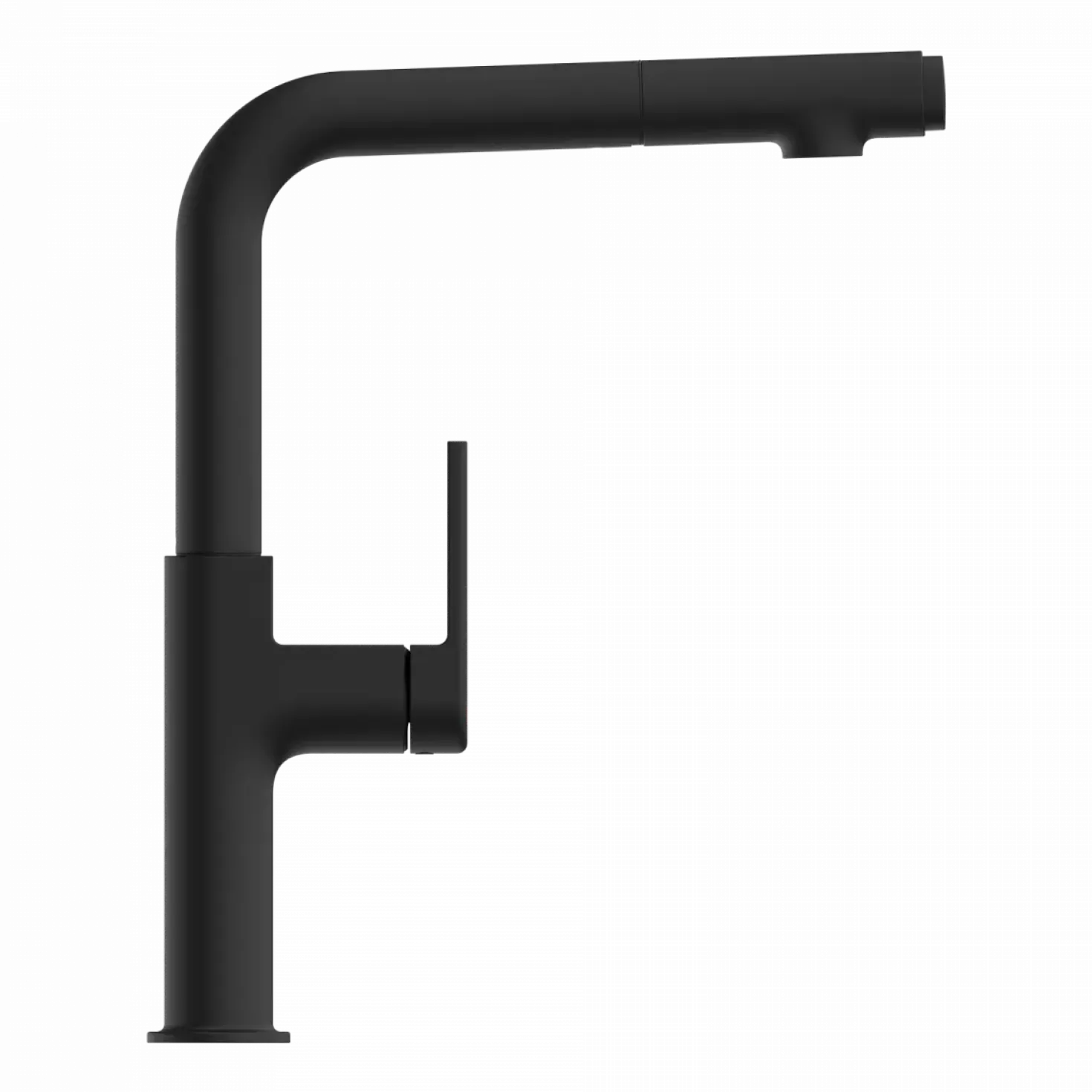 Wasserwerk Kitchen Faucet with Straight Pull-Out Spout in Matte Black