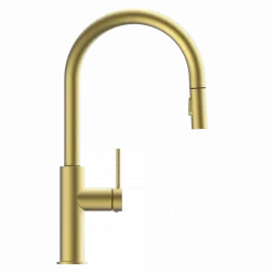 Wasserwerk Kitchen Faucet with Arch Pull-Down Spout in Brushed Gold
