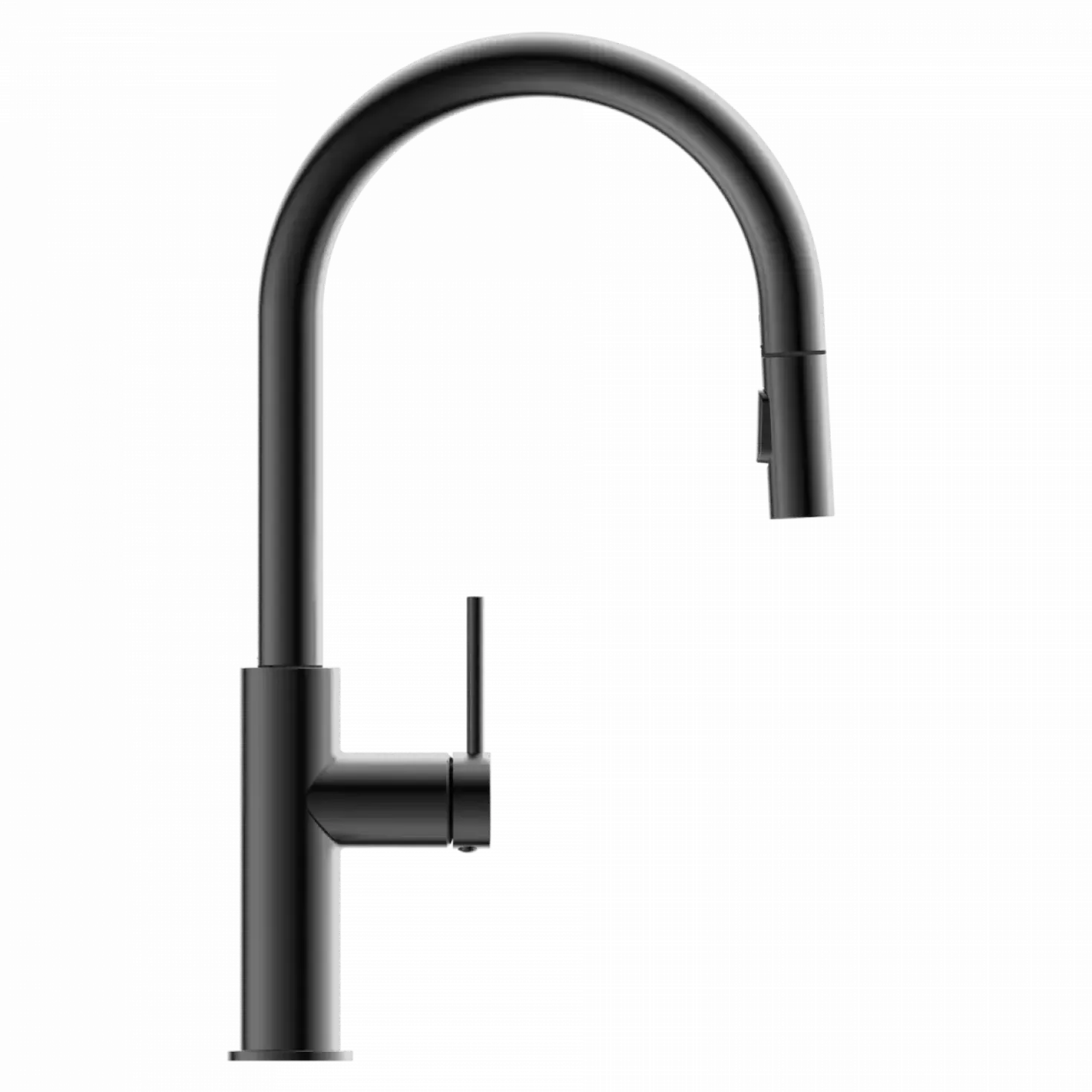 Wasserwerk Kitchen Faucet with Arch Pull-Down Spout in Matte Graphite