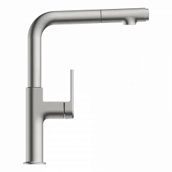 Wasserwerk Kitchen Faucet with Straight Pull-Out Spout in Brushed Nickel