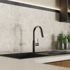 Wasserwerk Pull-Down Kitchen Prep Faucet in Matte Graphite