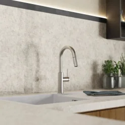 Wasserwerk Pull-Down Kitchen Prep Faucet in Brushed Nickel