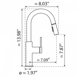 Wasserwerk Pull-Down Kitchen Prep Faucet in Matte Black
