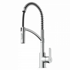 Wasserwerk Single Hole Pull Down Kitchen Faucet in Chrome