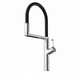 Wasserwerk Single Hole Pull Down Kitchen Faucet in Chrome