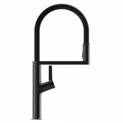 Wasserwerk Single Hole Pull Down Kitchen Faucet in Matte Graphite