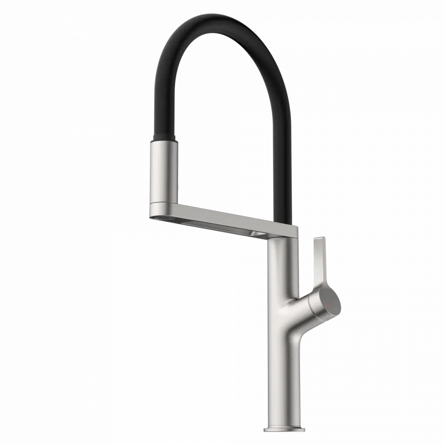 Wasserwerk Single Hole Pull Down Kitchen Faucet in Brushed Nickel