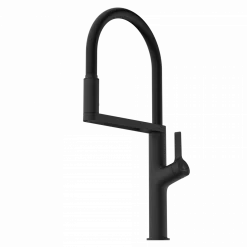 Wasserwerk Single Hole Pull Down Kitchen Faucet in Matte Black