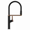 Wasserwerk Single Hole Pull Down Kitchen Faucet | Matte Black & Rose Gold