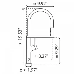 Wasserwerk Single Hole Pull Down Kitchen Faucet | Matte Black & Rose Gold