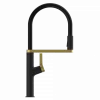 Wasserwerk Single Hole Pull Down Kitchen Faucet | Matte Black & Brushed Gold