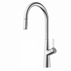 Wasserwerk Single Hole Pull Down Kitchen Faucet in Chrome