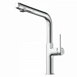 Wasserwerk Single Hole Straight Spout Kitchen Faucet in Chrome
