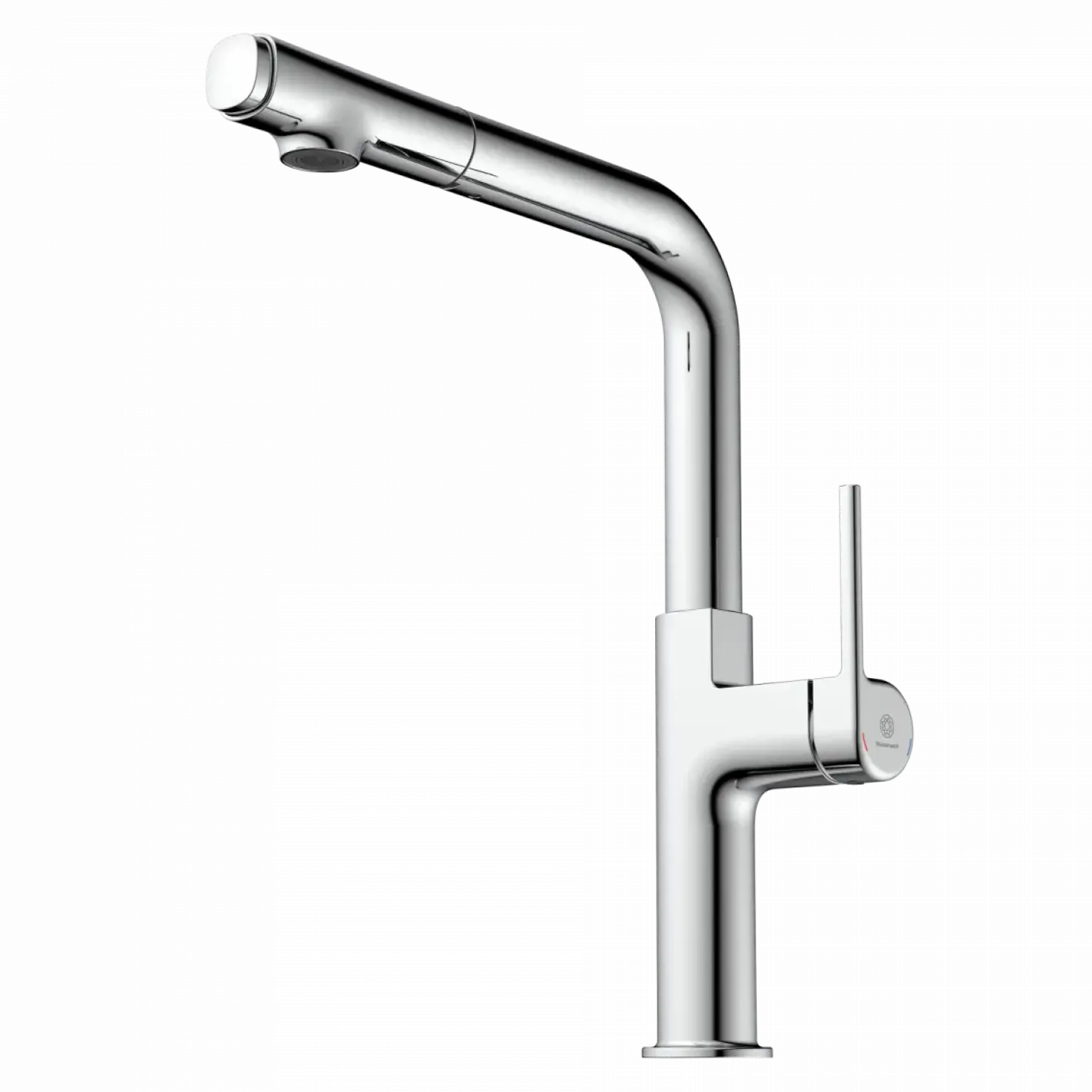 Wasserwerk Single Hole Straight Spout Kitchen Faucet in Chrome