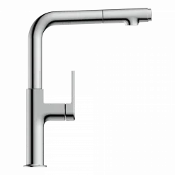 Wasserwerk Single Hole Straight Spout Kitchen Faucet in Chrome