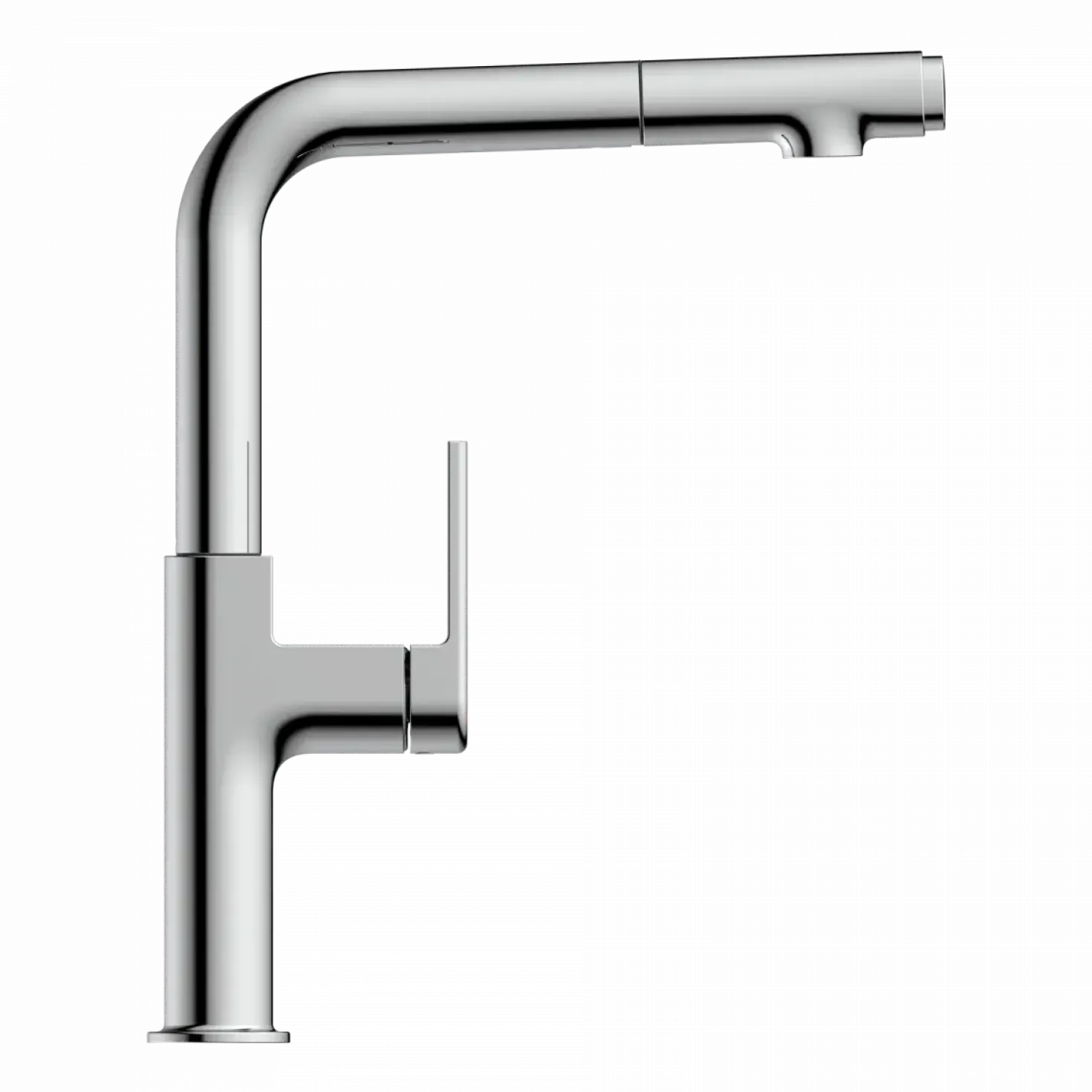 Wasserwerk Single Hole Straight Spout Kitchen Faucet in Chrome