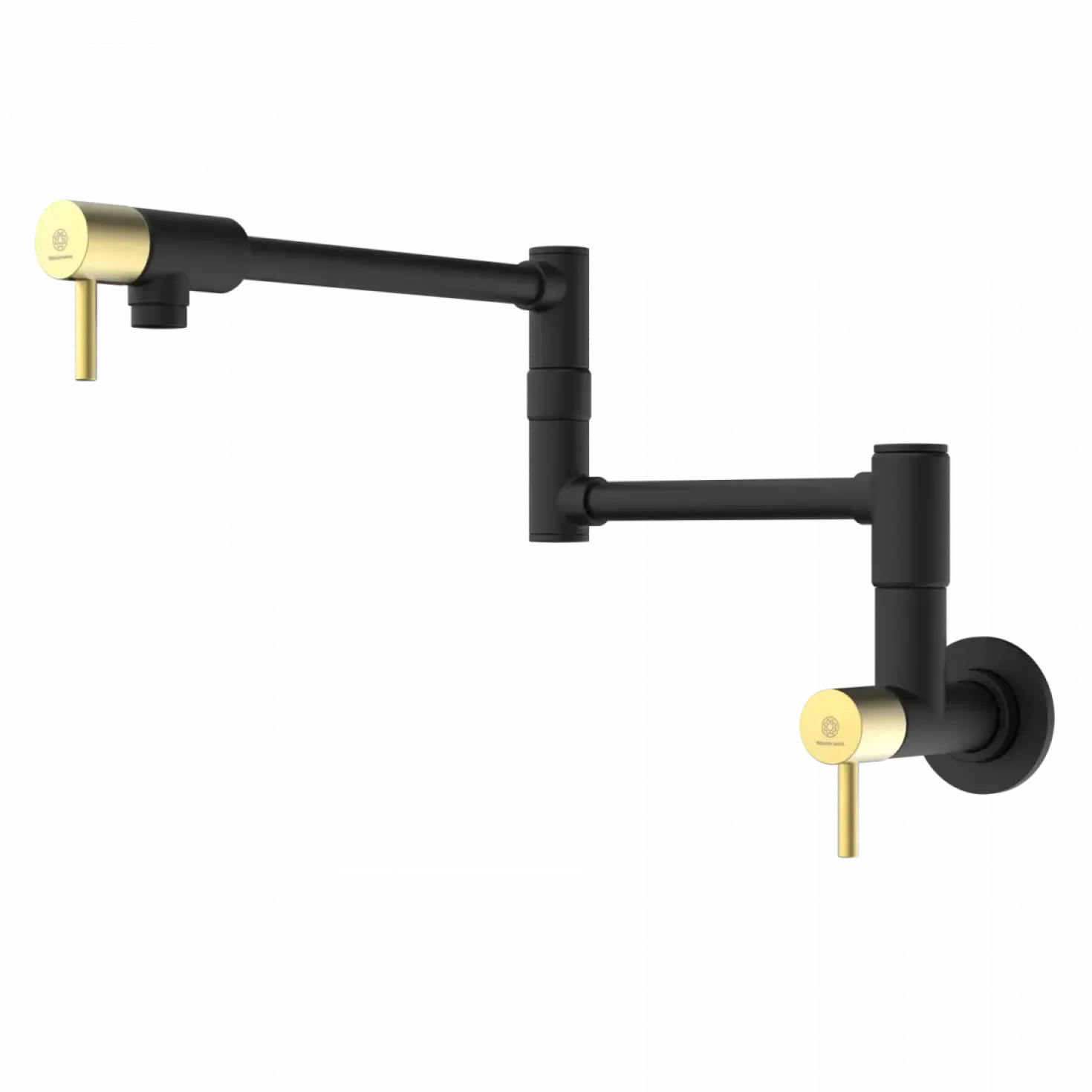 Wasserwerk Wall Mounted Pot Filler | Matte Black & Brushed Gold