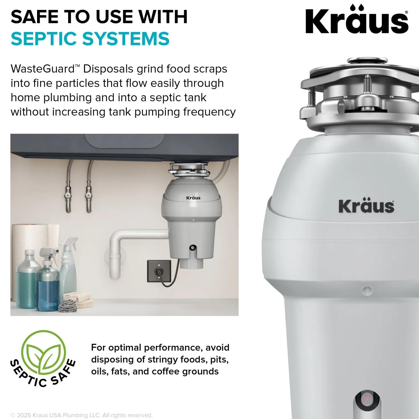 WasteGuard 3/4 HP Continuous Feed Garbage Disposal with Ultra-Quiet Motor
