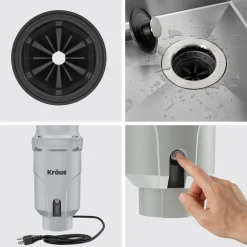 WasteGuard 1/3 HP Continuous Feed Garbage Disposal with Ultra-Quiet Motor