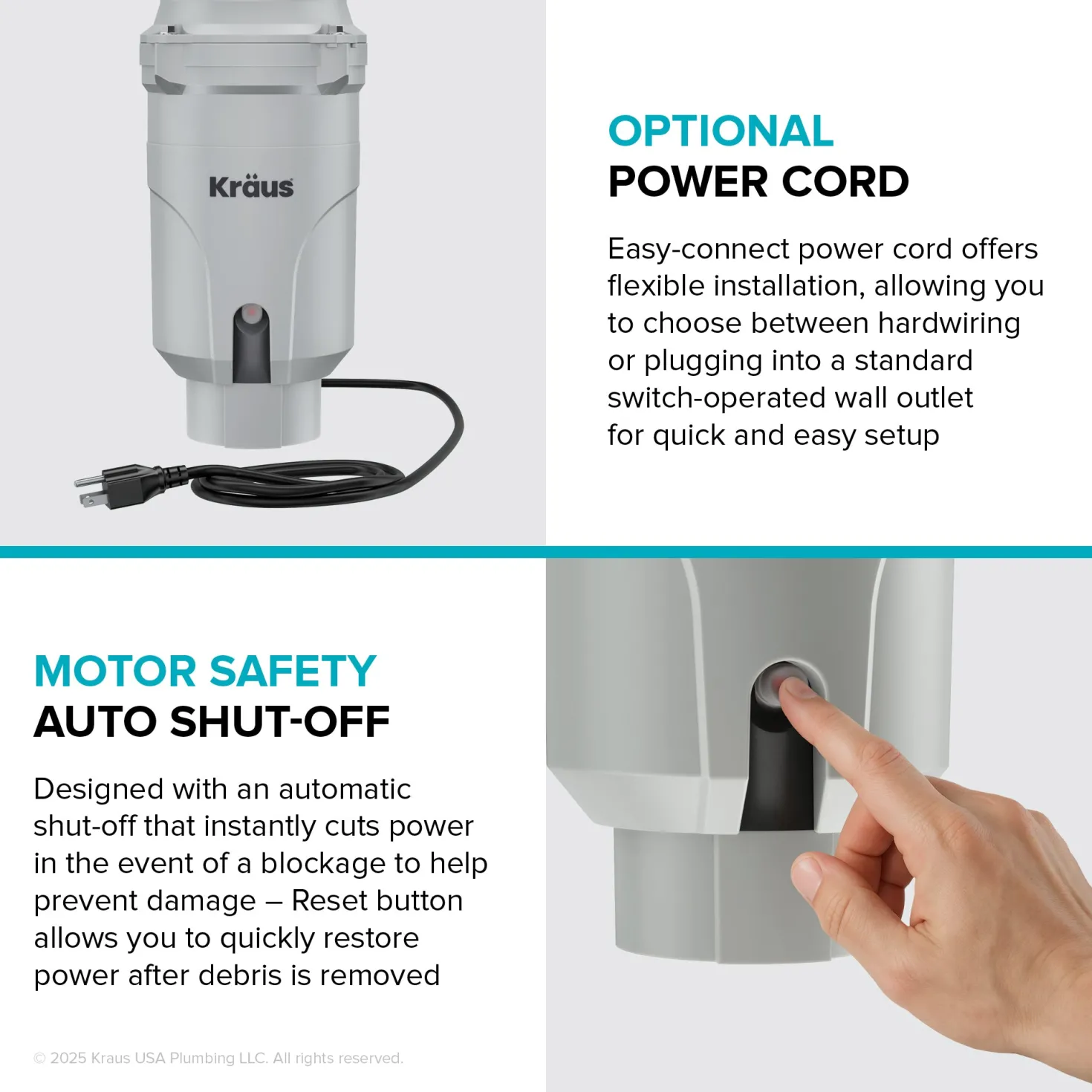WasteGuard 1/3 HP Continuous Feed Garbage Disposal with Ultra-Quiet Motor