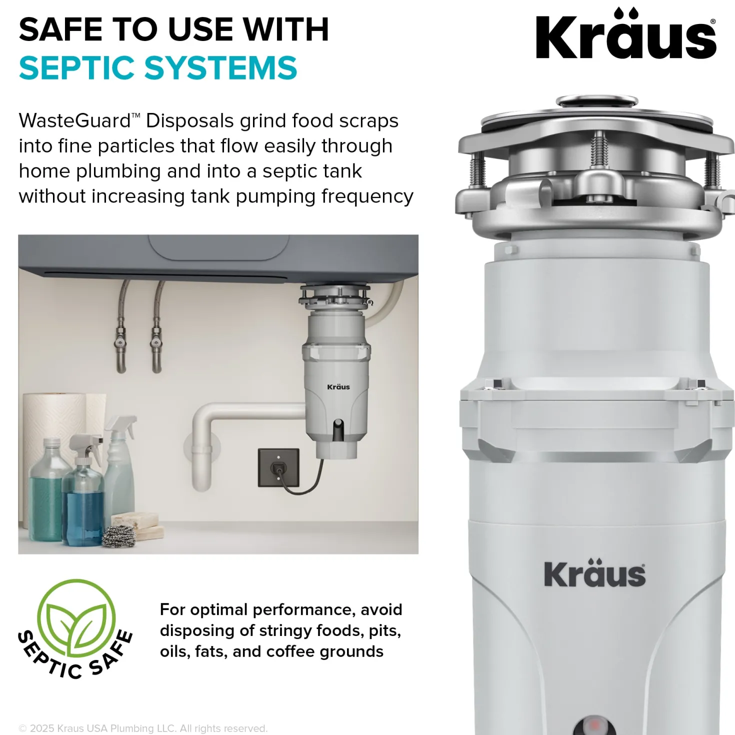 WasteGuard 1/3 HP Continuous Feed Garbage Disposal with Ultra-Quiet Motor