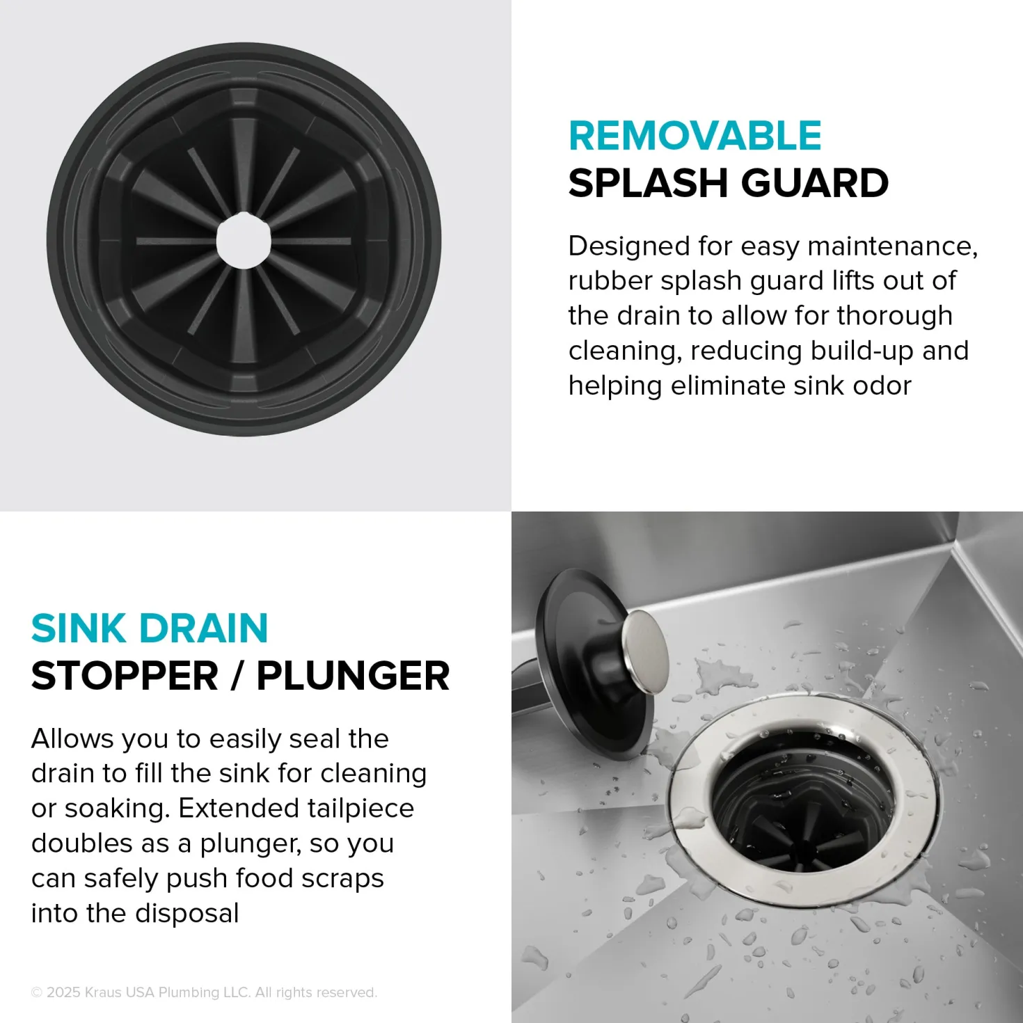 WasteGuard 1/3 HP Continuous Feed Garbage Disposal with Ultra-Quiet Motor