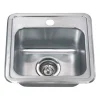 Wells Sinkware 15" 22-Gauge Drop-in Single Bowl Stainless Steel Bar Sink