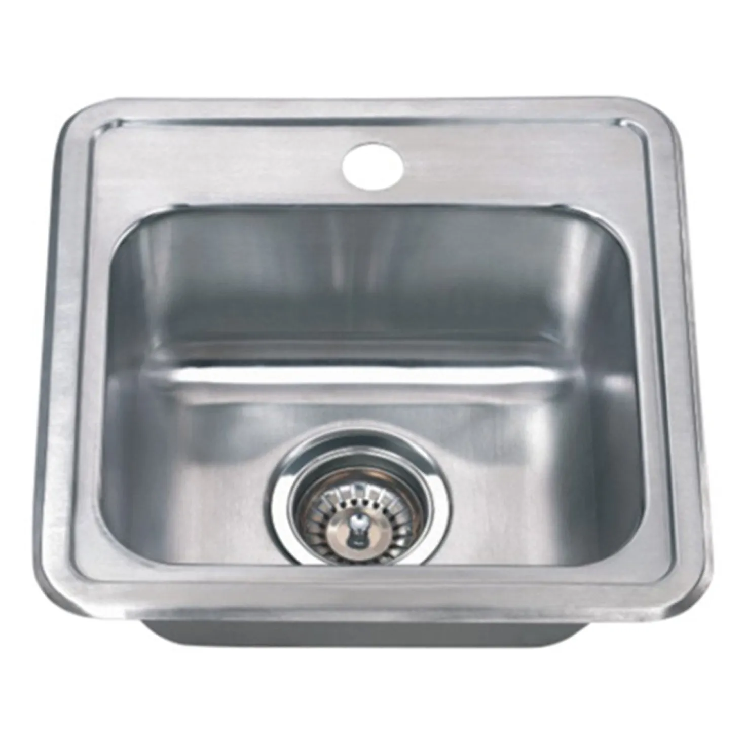 Wells Sinkware 15" 22-Gauge Drop-in Single Bowl Stainless Steel Bar Sink