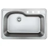 Wells Sinkware 33" 18-Gauge Drop-in Single Bowl Stainless Steel Sink