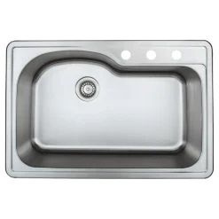 Wells Sinkware 33" 18-Gauge Drop-in Single Bowl Stainless Steel Sink