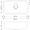Wells Sinkware 30" 16-Gauge Undermount Single Bowl Stainless Steel Kitchen Sink with Grid Rack and Basket Strainer