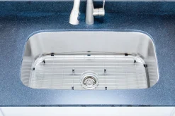 Wells Sinkware 32" 16-Gauge Undermount Single Bowl Stainless Steel Kitchen Sink with Grid Rack and Basket Strainer