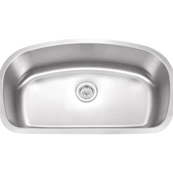 Wells Sinkware 33" 18-Gauge Undermount Single Bowl Stainless Steel Kitchen Sink