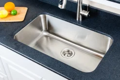 Wells Sinkware 30" 18-Gauge Undermount Single Bowl Stainless Steel Kitchen Sink with Grid Rack and Basket Strainer