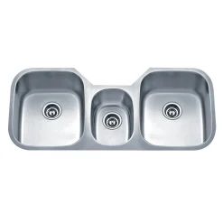 Wells Sinkware 46" 18-Gauge Undermount Triple Bowl Stainless Steel Kitchen Sink