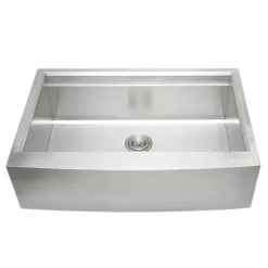 Wells Sinkware Handcrafted 33" Arched Apron Front Farmhouse Single Bowl Stainless Steel Kitchen Sink