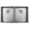 Wells Sinkware Handcrafted 30" 18-Gauge Undermount 50/50 Double Bowl ADA Compliant Stainless Steel Kitchen Sink