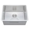 Wells Sinkware Handcrafted 23" 16-Gauge Undermount Single Bowl Stainless Steel Kitchen Sink with Grid Rack and Basket Strainer