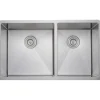 Wells Sinkware Handcrafted 33" 16-Gauge Undermount 60/40 Double Bowl Stainless Steel Kitchen Sink