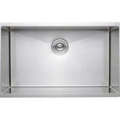 Wells Sinkware Handcrafted 30" 16-Gauge Undermount Single Bowl Stainless Steel Kitchen Sink