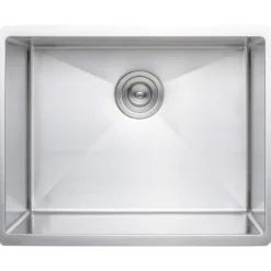 Wells Sinkware Handcrafted 23" 16-Gauge Undermount Single Bowl Stainless Steel Kitchen Sink