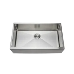 Wells Sinkware Handcrafted 33" 16-Gauge Apron Front Farmhouse Single Bowl Stainless Steel Kitchen Sink