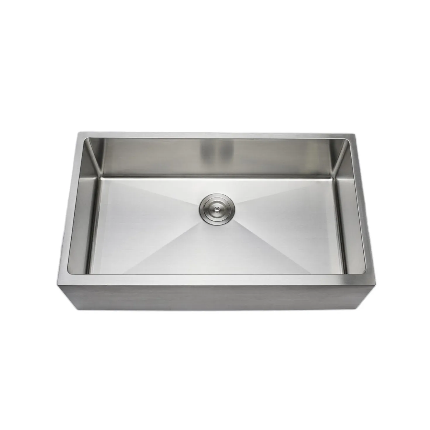 Wells Sinkware Handcrafted 33" 16-Gauge Apron Front Farmhouse Single Bowl Stainless Steel Kitchen Sink