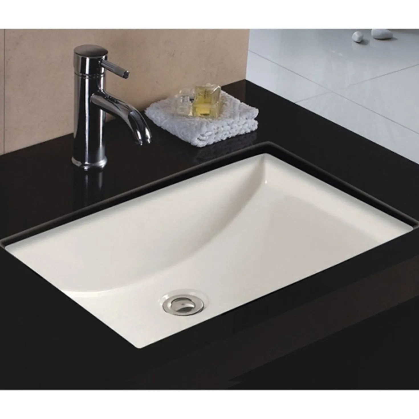 Wells Sinkware 22-Inch Rectangular Single Bowl Undermount Bathroom Sink