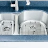 Wells Sinkware 32" Undermount Double Bowl 16 Gauge Stainless Kitchen Sink with Grids & Drains