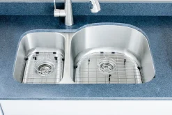 Wells Sinkware 32" Undermount Double Bowl 16 Gauge Stainless Kitchen Sink with Grids & Drains