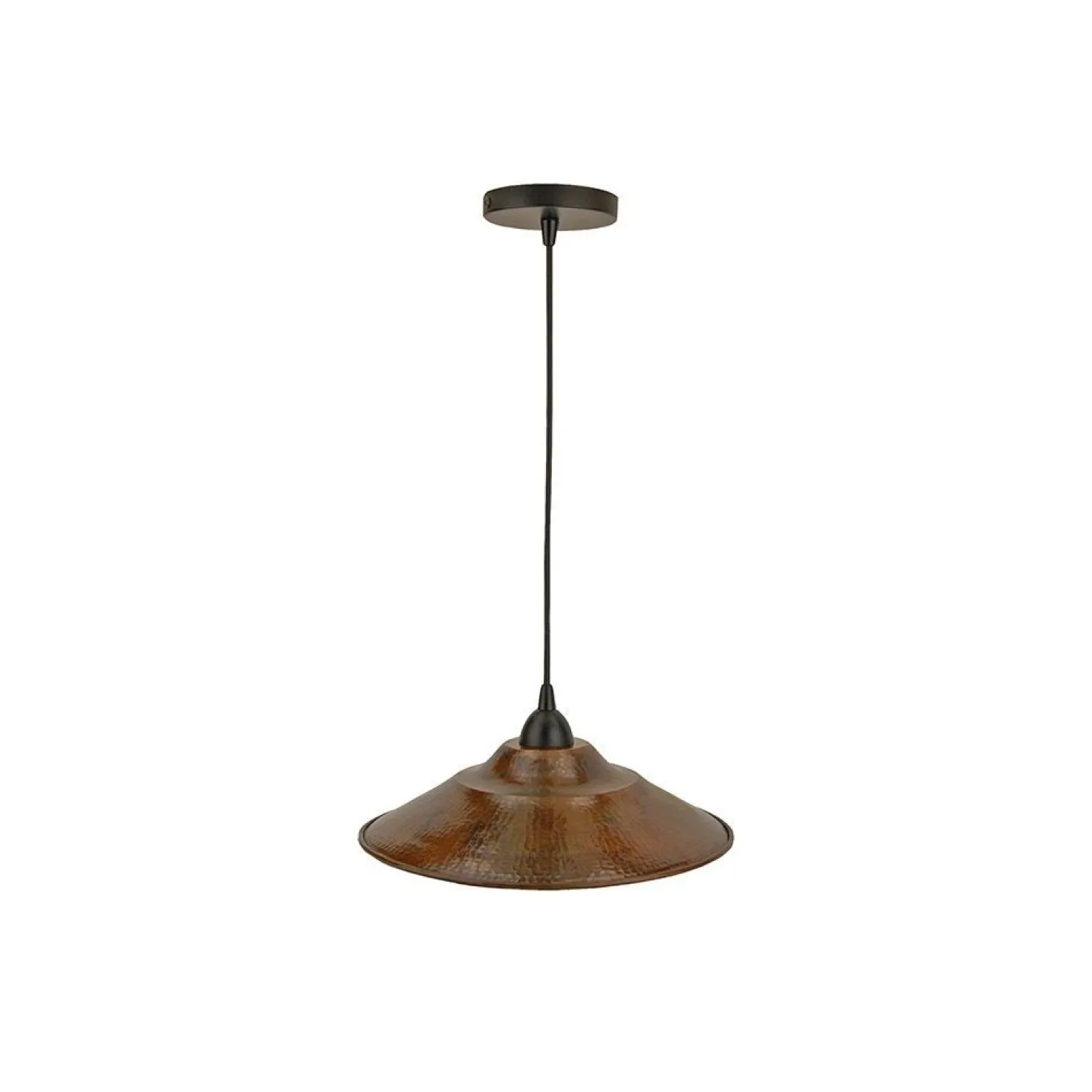 13" Wide Copper Pendant Light