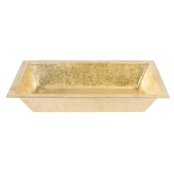 22" x 14" Brass Heavy Gauge Bathroom Sink