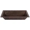 22" x 14" Heavy Gauge Copper Bathroom Sink