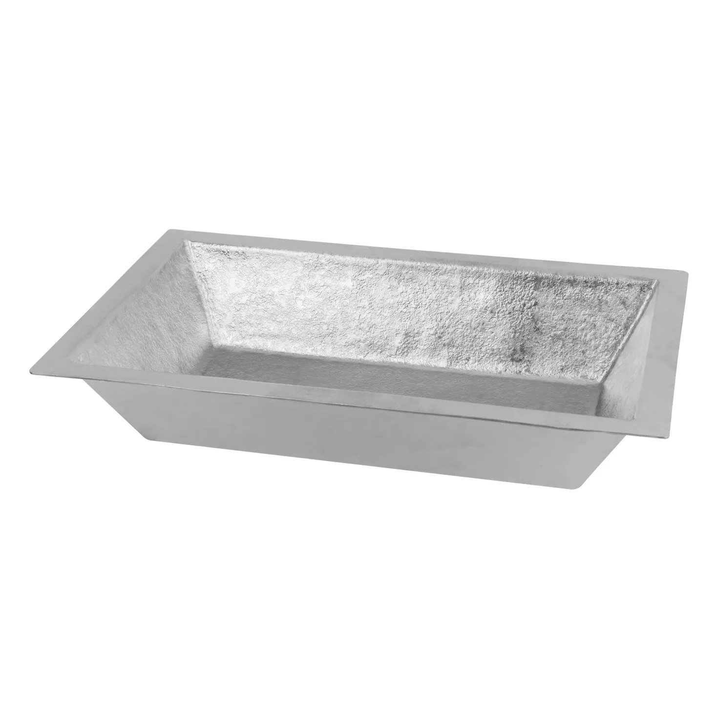 22" x 14" Nickel Plated Heavy Gauge Bathroom Sink
